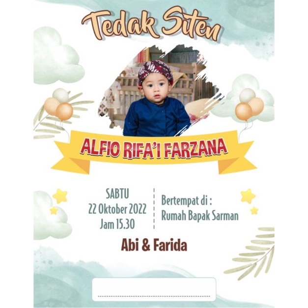 Jual Undangan Tedak Siten, Aqiqah, Ulang Tahun | Shopee Indonesia