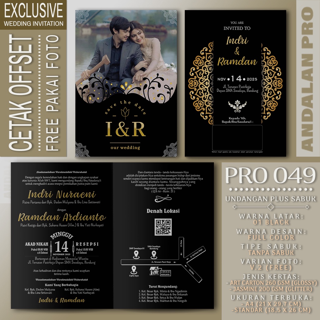 Jual UKURAN A4, PRO 049 OFFSET - Cetak Undangan Glossy 260 GSM dan ...