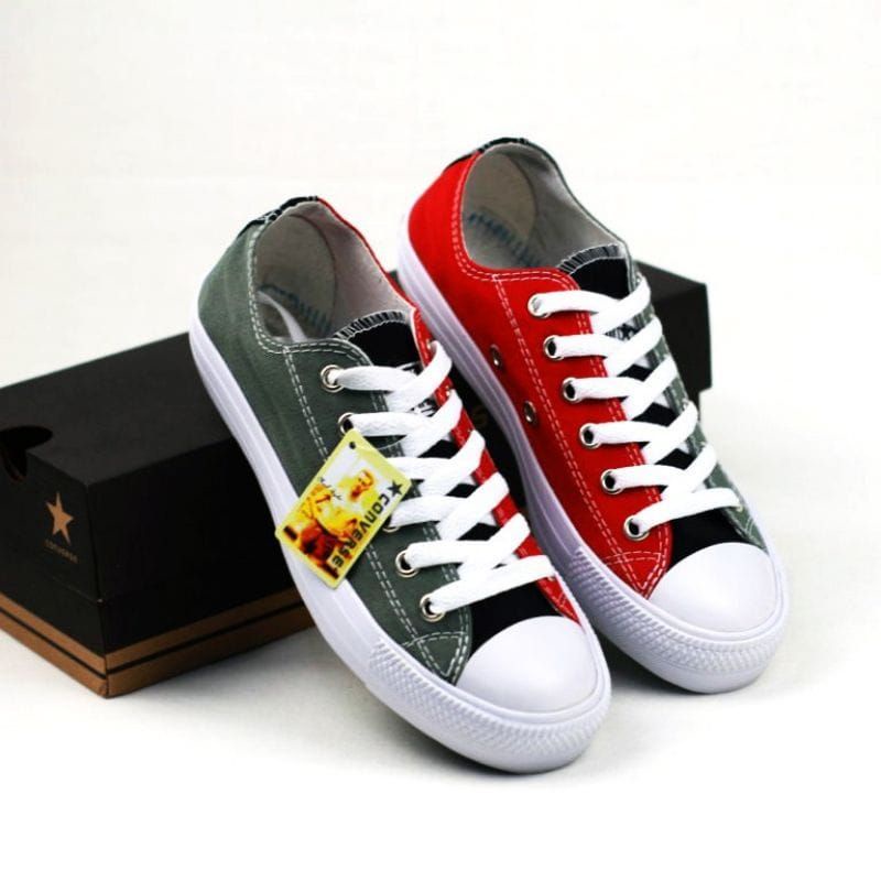 Jual SEPATU CONVERSE KONBINASI MERAH KUNING TOSCA | Shopee Indonesia