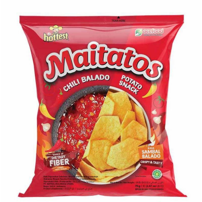 Jual Maitatos Keripik Kentang Sambal Balado 70gr | Shopee Indonesia
