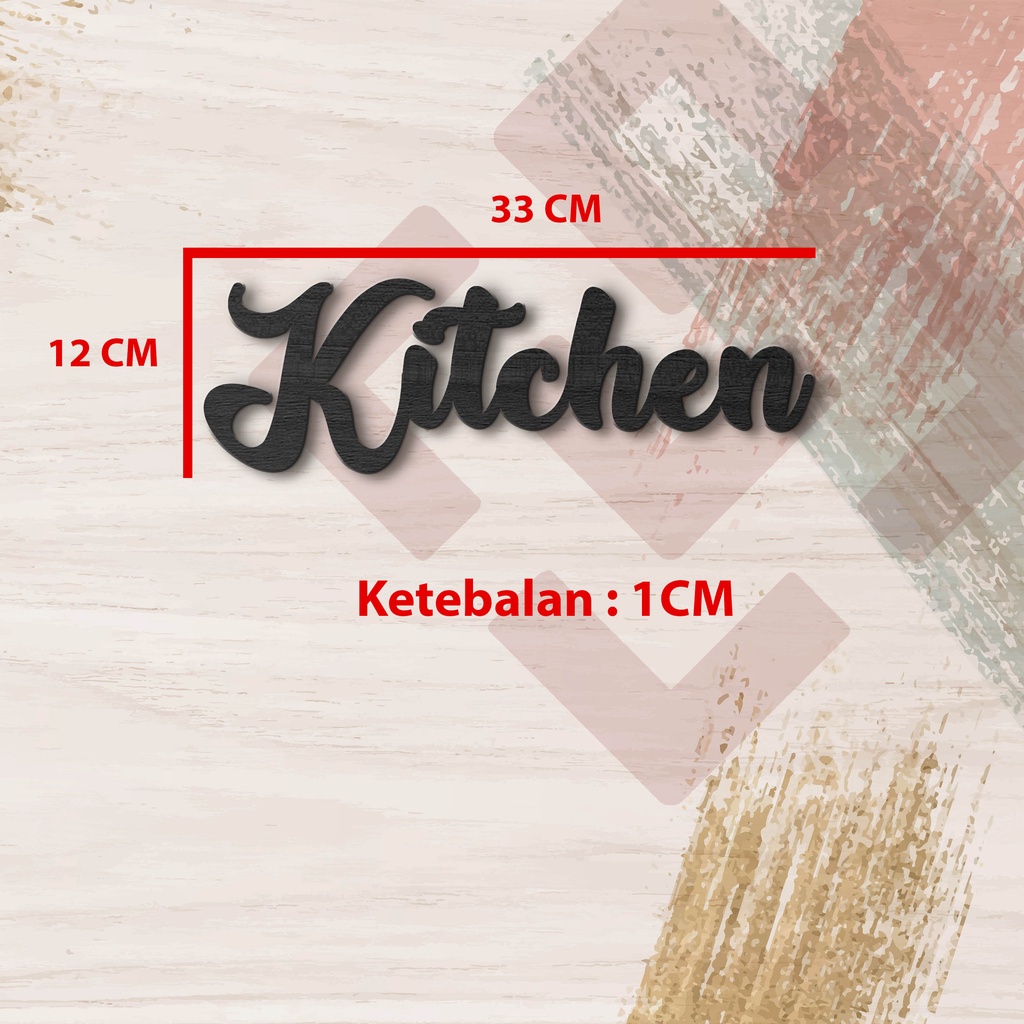 Jual Dekorasi Kitchen Kayu Timbul / Tulisan Kitchen Huruf Kayu Hiasan ...