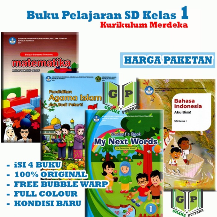 Jual Buku Paket Lengkap Buku Kurikulum Merdeka Kelas 1 Sd Sekolah ...