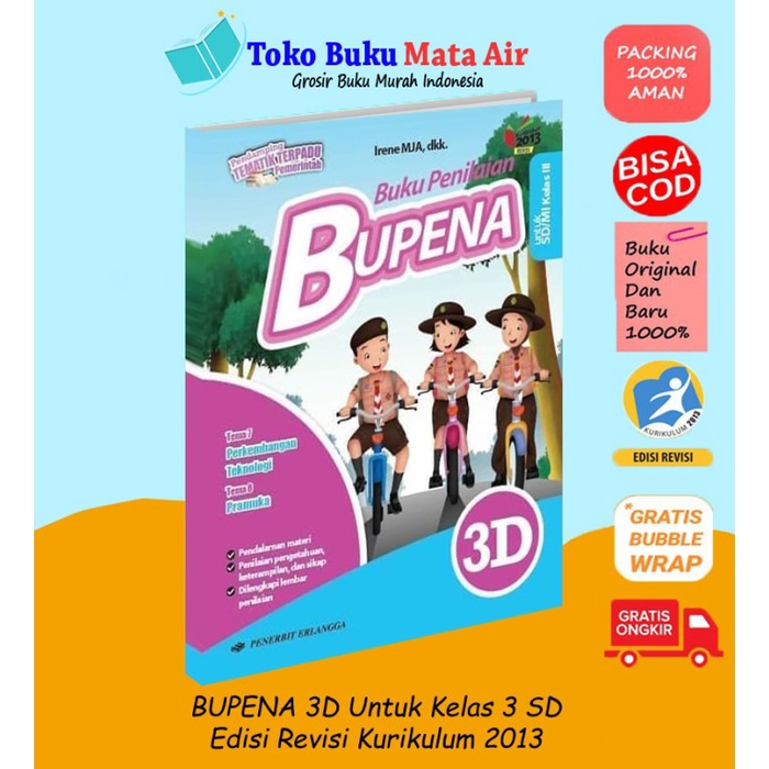 Jual PAKET SATUAN BUPENA KELAS 3 SD BUPENA 3A,3B,3C & 3D K13N ...