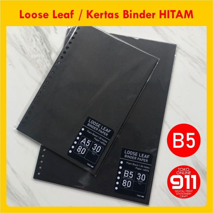 Jual Kertas Kertas Binder B5 Hitam Polos | Shopee Indonesia