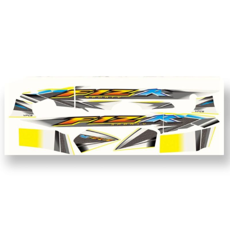 Jual Sticker striping motor yamaha fiz r 2004 sporty kuning putih ...