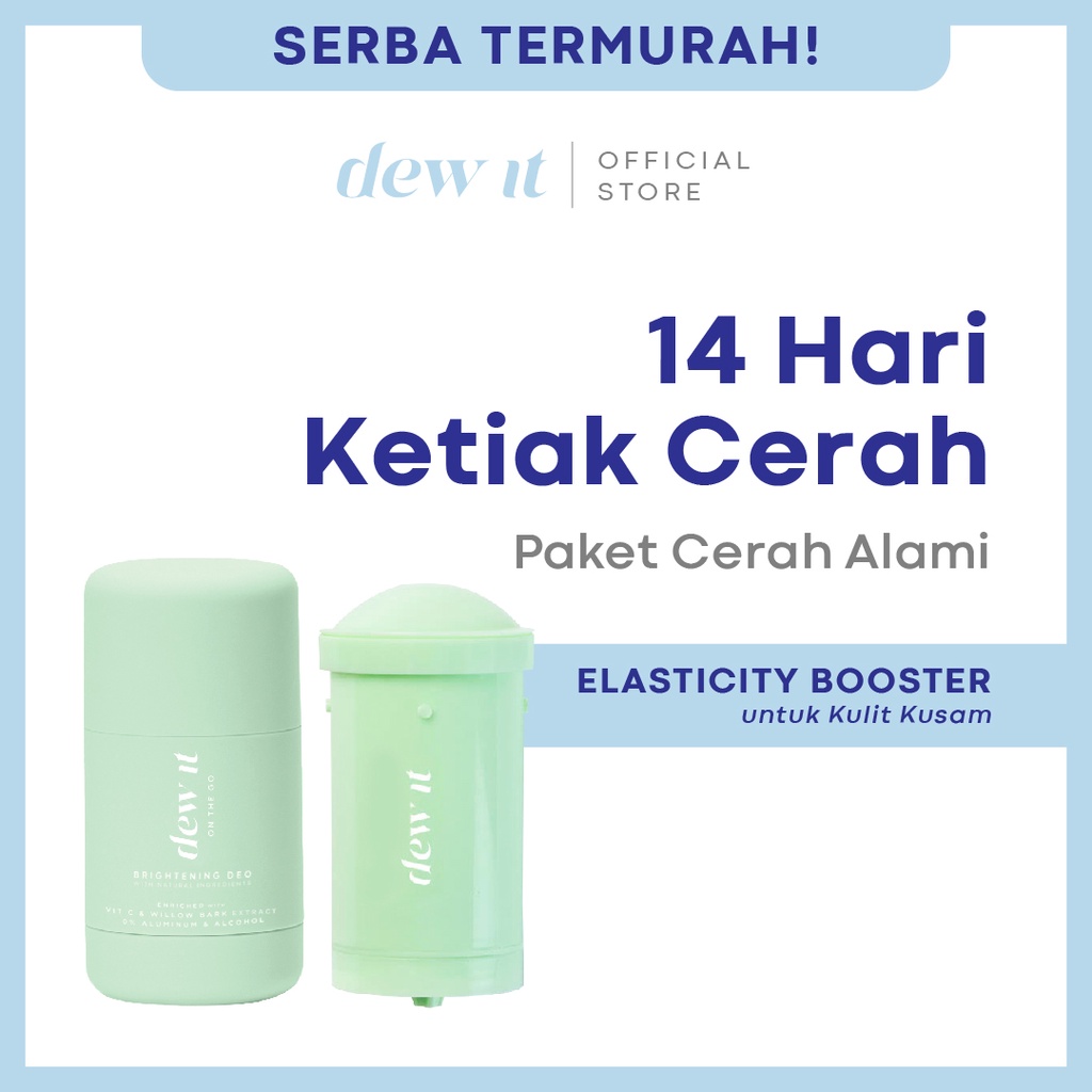 Jual Paket 14 Hari Ketiak Cerah Alami Dew It Brightening Deo X Refill