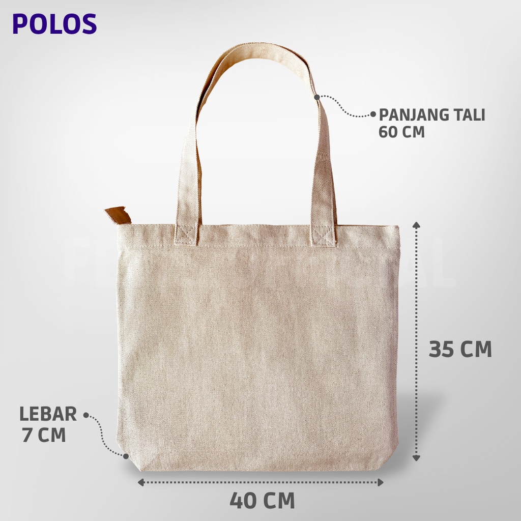 Jual Tote bag Polos Grosir Kanvas Tebal Premium Serat Twill Penutup resleting Shopee Indonesia