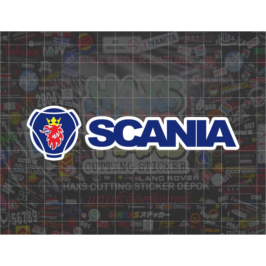 Jual Cutting Sticker Scania V2 Ukuran 12 cm untuk motor mobil | Shopee ...