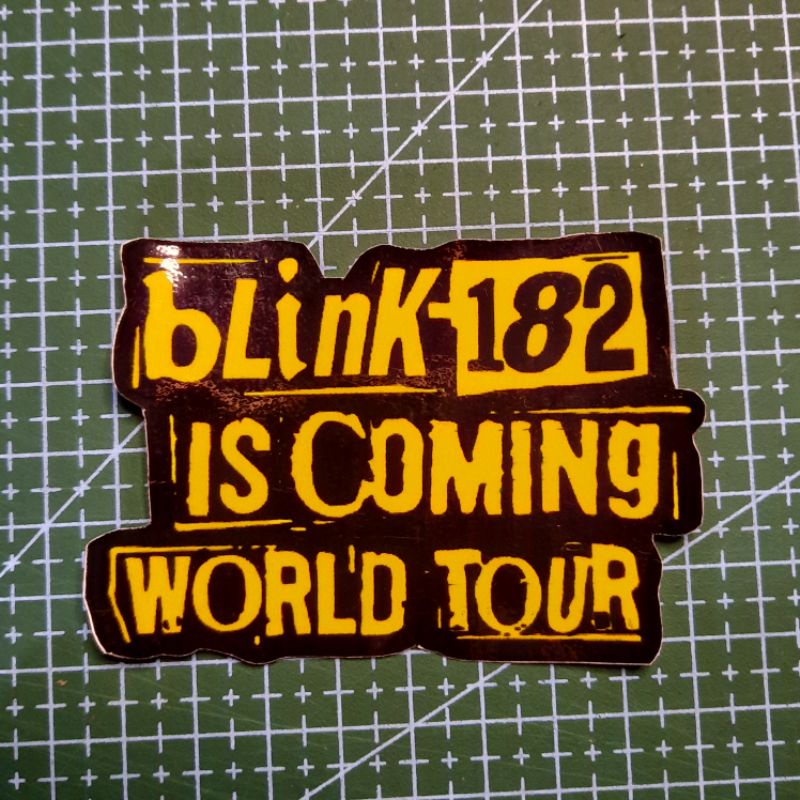 Jual Sticker Band - BLINK 182 is Coming WORLD TOUR (BOOTLEG) | Shopee ...