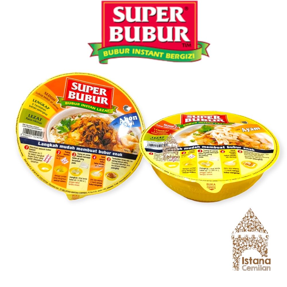 Jual Super Bubur CUP Instant Lezat Ayam / Abon Sapi | Shopee Indonesia