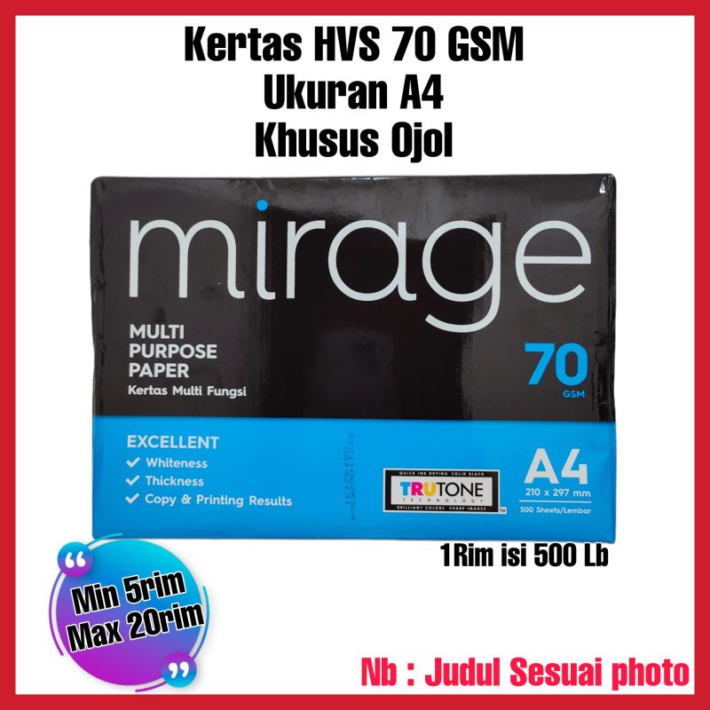 Jual KERTAS FOTO COPY PRINT HVS MAXI BRITE A4 70GRAM KHUSUS GOJEK ...