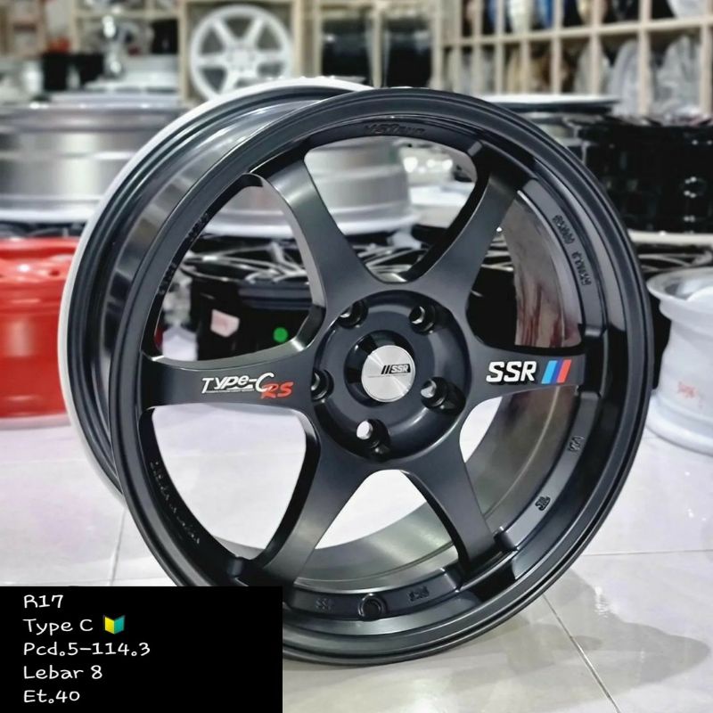 Jual velg racing mobil hrv ssr type c ring 17 leba r8 et 40 untuk ...