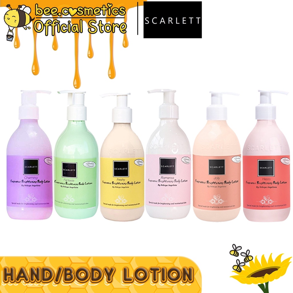 Jual SCARLETT HAND & BODY LOTION ALL VARIAN (HAPPY/ROMANSA/JOLLY/CHARMING/FREHSY/FANTASIA