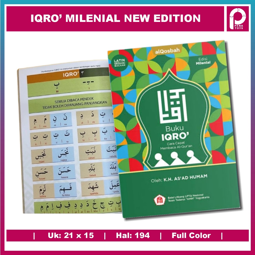 Jual IQRO' MILENIAL NEW EDISI JILID 1-6 WARNA | Shopee Indonesia