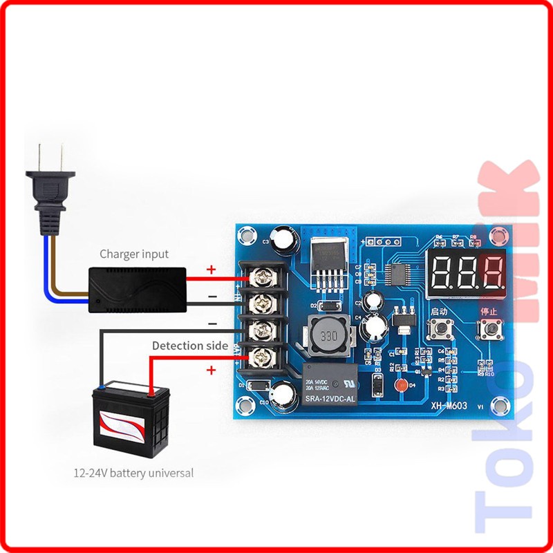 Jual XH-M603 Automatic Charger Control Aki Baterai Auto Cut Off On 12V ...