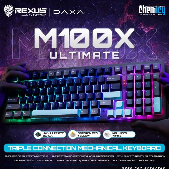 Jual Rexus Daxa M100X Ultimate Wireless RGB Mechanical Gaming Keyboard ...