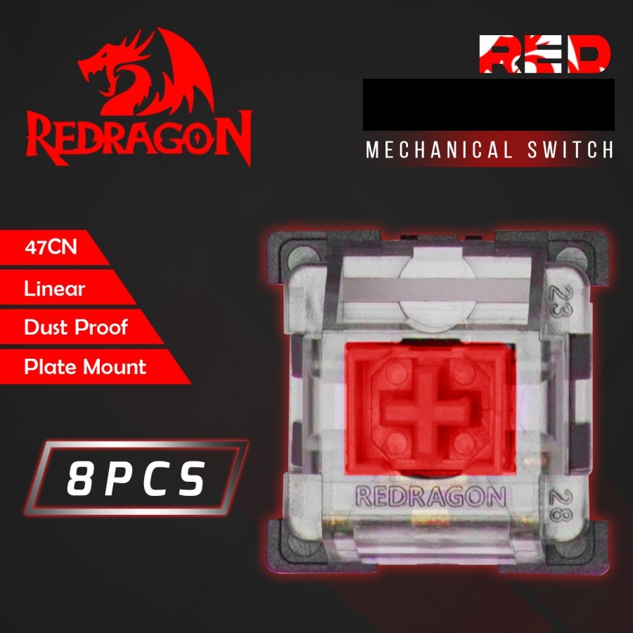 Jual Redragon ROMS-DP-RED Red Switch Dustproof Linear | Shopee Indonesia