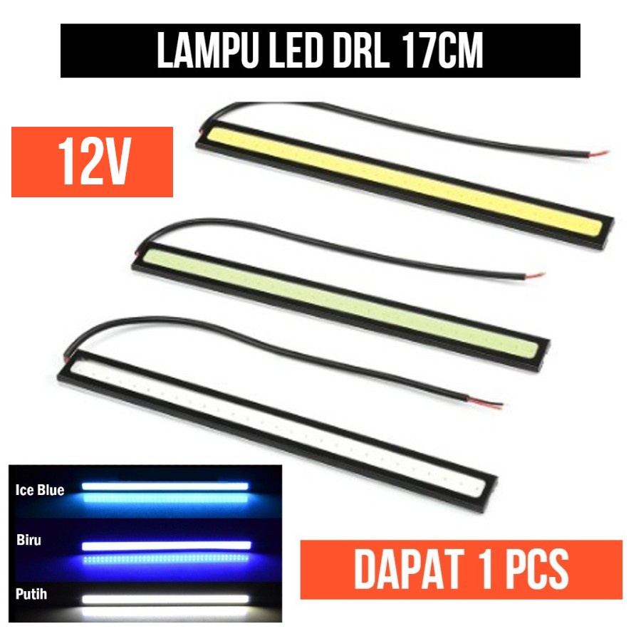 Jual Lampu Led Drl Plasma Cob 17cm Strip Depan Mobil Motor 17 Cm Lem Tape Shopee Indonesia