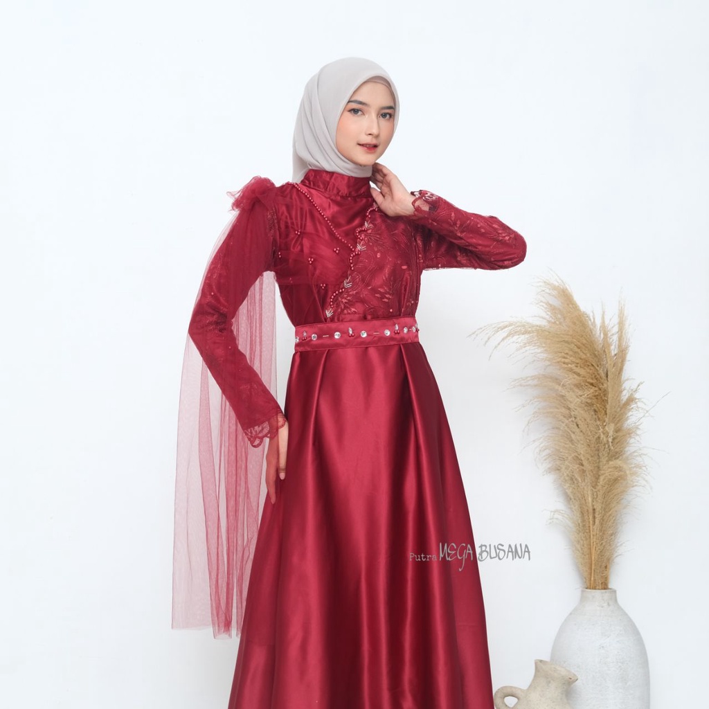 Jual Nikita Dress Terbaru Kondangan Tunangan Lebaran Wisuda Modern Baju Muslim Wanita Seragam