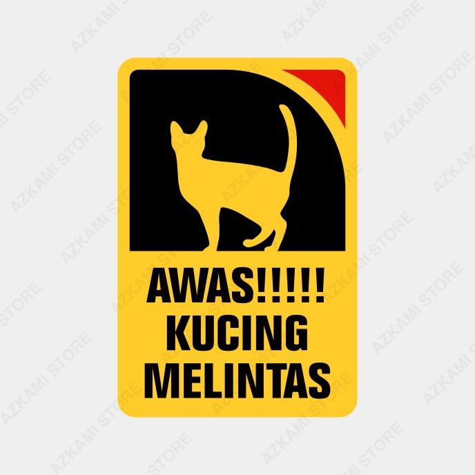 Jual Rambu Awas Kucing Melintas 20cm x 30cm - Plat Alumunium MURAH ...