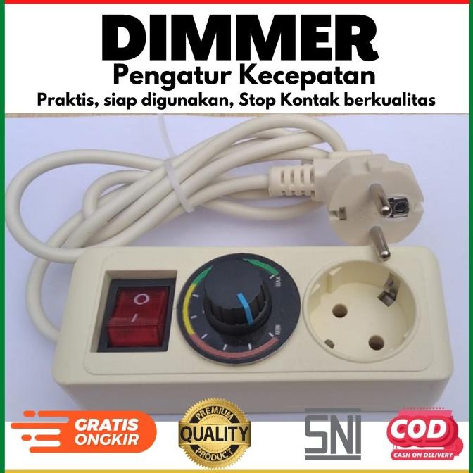 Jual DIMER AC DIMMER 2000 W DENGAN STOP KONTAK 2 LUBANG PENGATUR ...