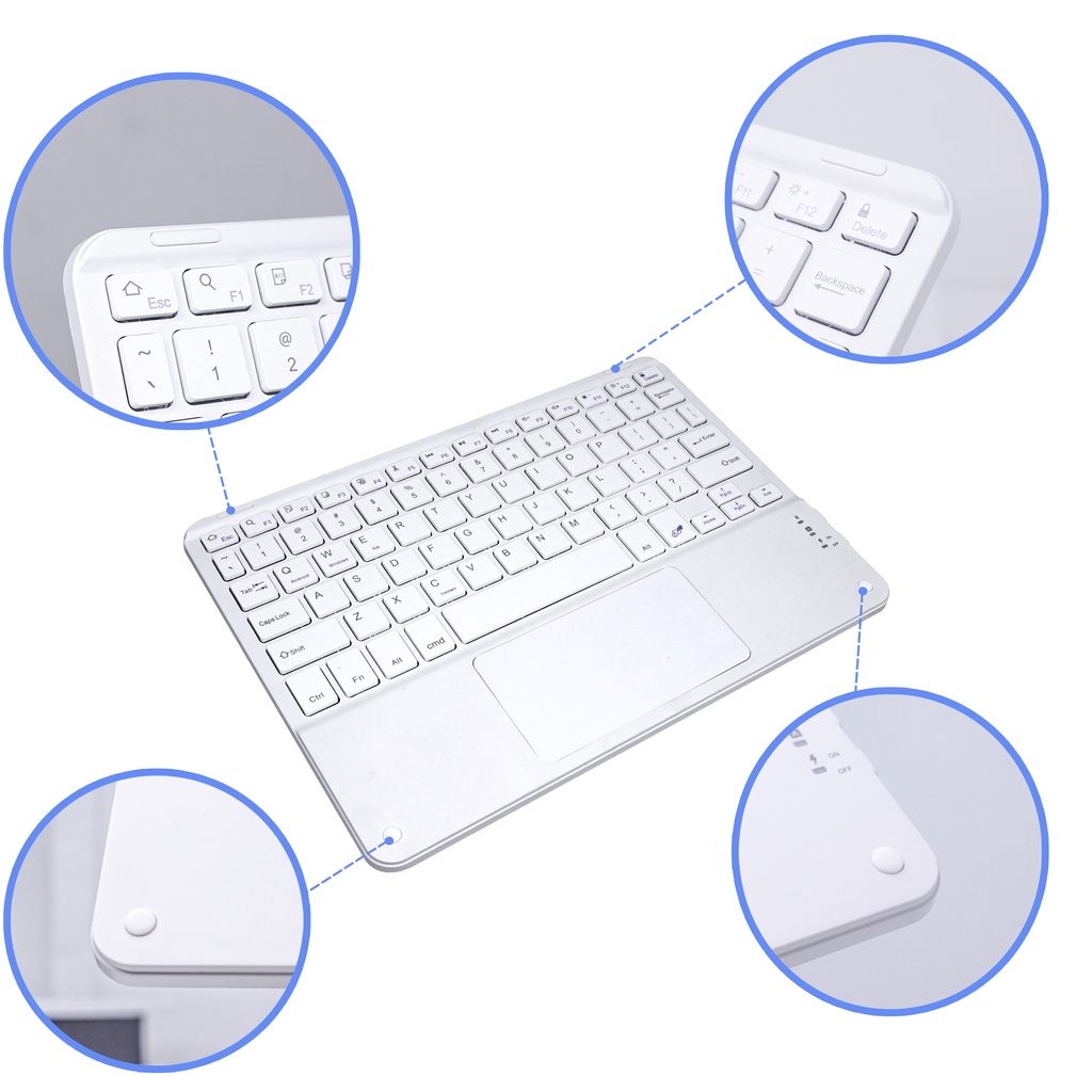 Jual PAKET SUPER LENGKAP Keyboard Wireless Bluetooth Touchpad ...