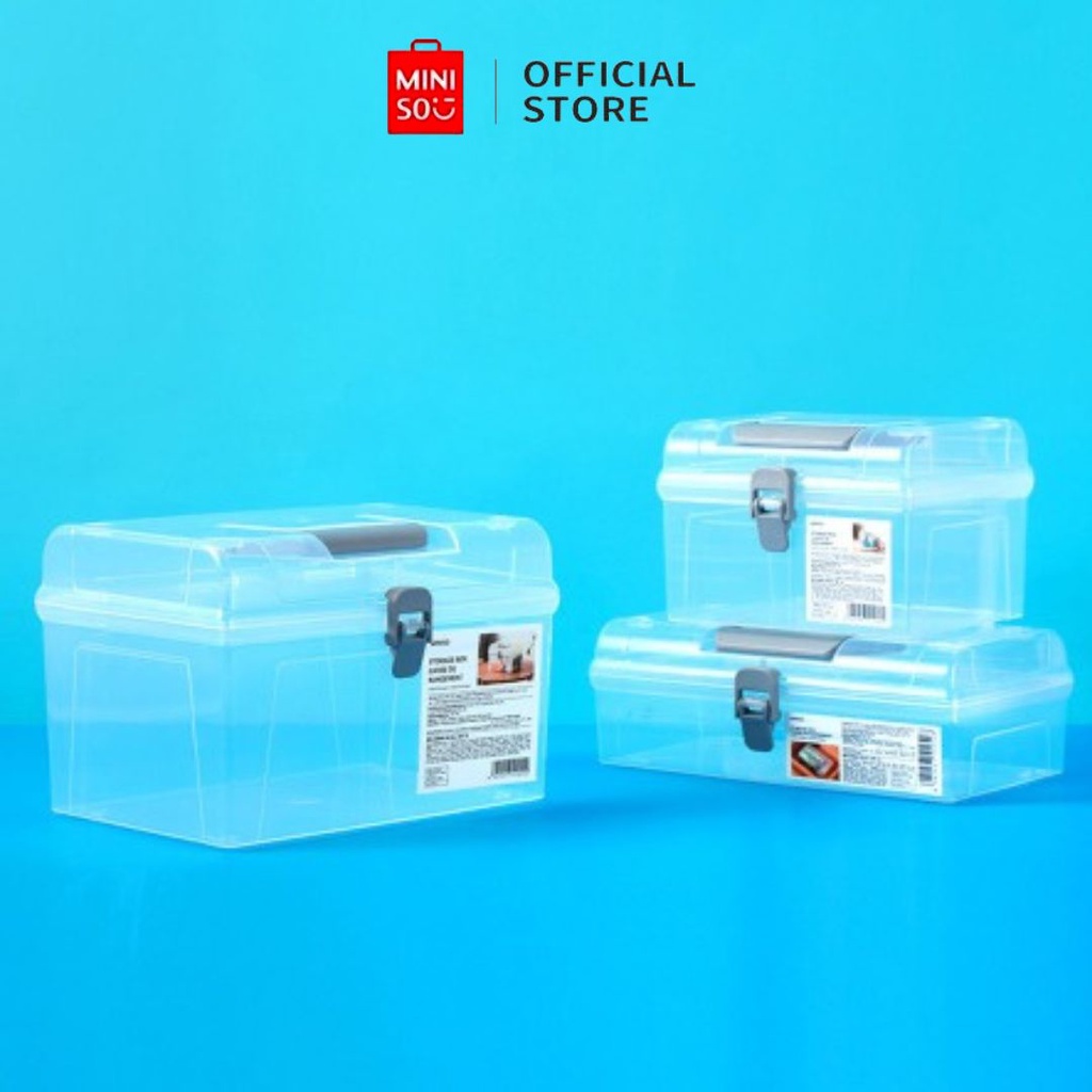 Jual Miniso Kotak Penyimpanan Penutup Tangan Transparan Box Penyimpanan