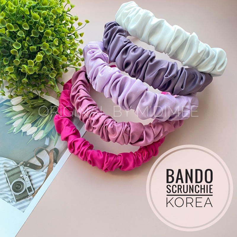 Jual Bando Scrunchie Awanbandana Satin Premium Nagita Style Shopee Indonesia 