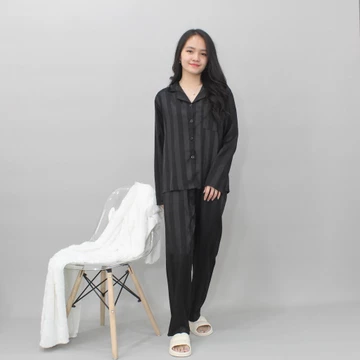 YX Laurencia Piyama Satin Powysuit Baju Tidur Wanita Dewasa Lengan Panjang Celana Panjang