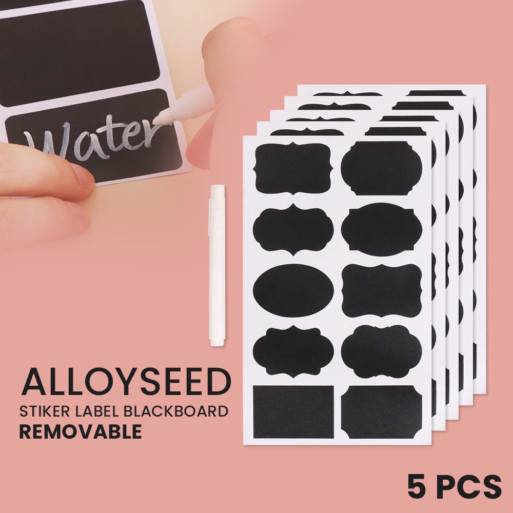 Jual Stiker Label Blackboard Papan Tulis Removable 5 Pcs Black | Shopee ...