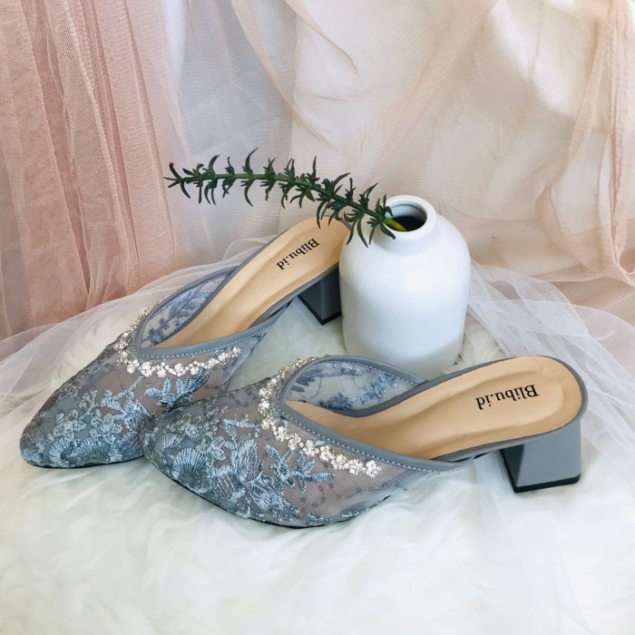 Jual Heels Sendal Wedding Brukat Variasi Hak 5 Cm Original Brand Blibu
