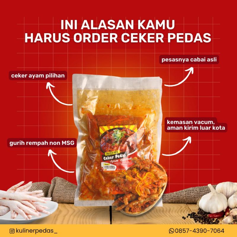 Jual Ceker Tanpa Tulang Pedas Manis Frozen Pack 370gram Shopee Indonesia