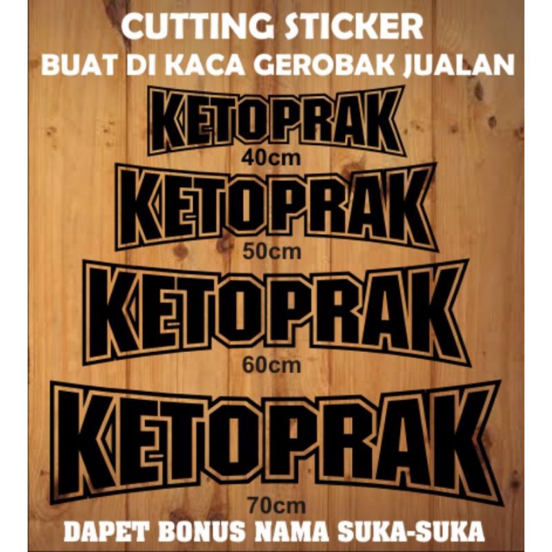 Jual stiker cutting | stiker ketoprak untuk kaca gerobak | Shopee Indonesia