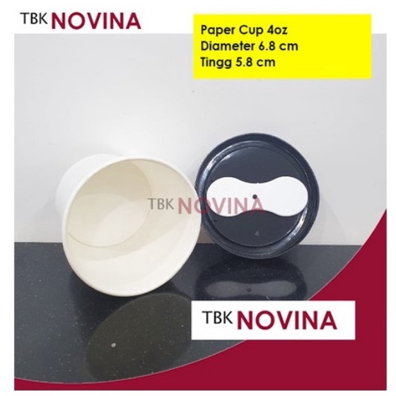 Jual !!!!!!] [DUS] Paper Cup 4oz Tebal Gelas Per Pack Kertas Ice Cream ...