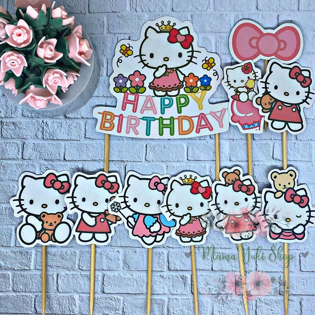 Jual Topper Cake Hiasan Kue Ulang Tahun Anak HELLO KITTY no 1 | Shopee