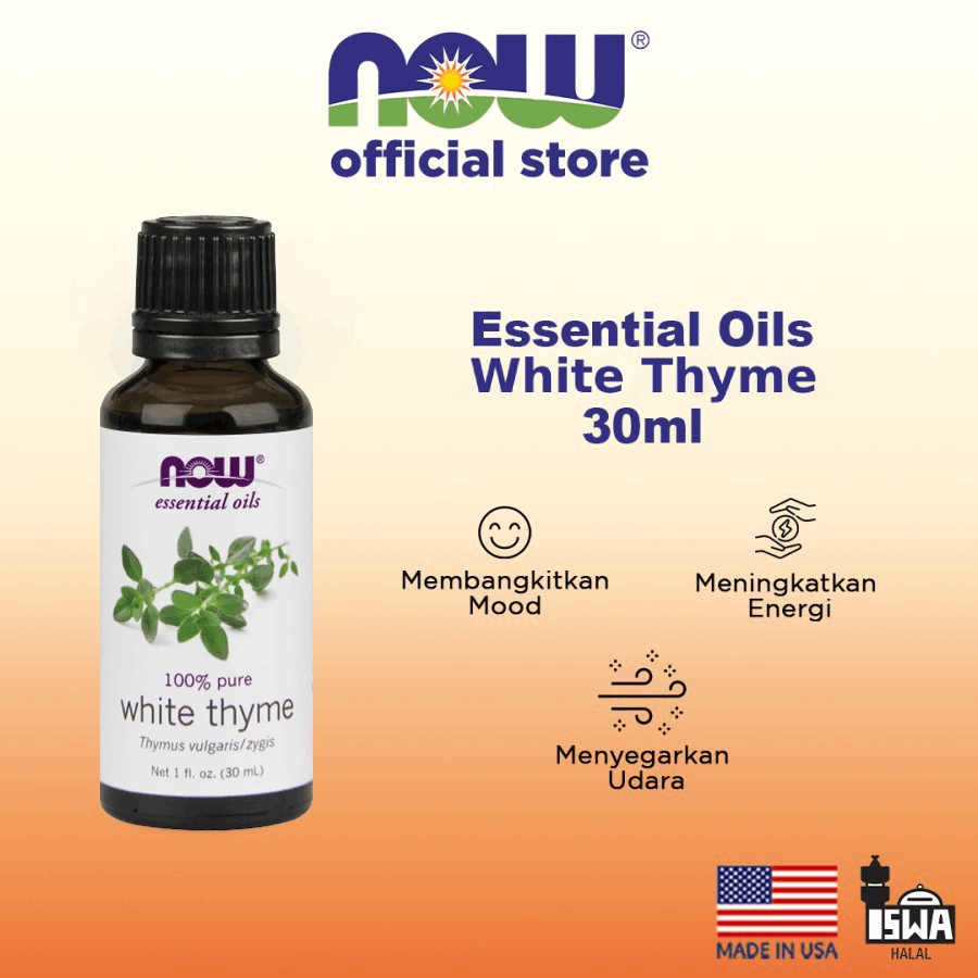 Jual NOW Essential Oil White Thyme 30ml Shopee Indonesia