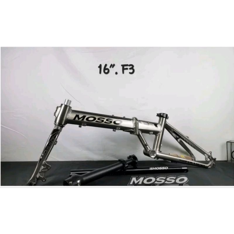 MOSSO F3 16 INCH FRAME RANGKA SEPEDA LIPAT SELI FOLDING BIKE MOSSO F3  DISCBRAKE UKURAN 16 PLUS ATAU 349
