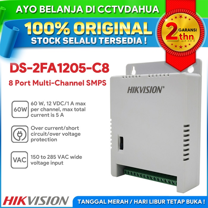 Jual Power Supply Hikvision Ds2Fa1205C8 Hikvision Power Supply 8 Port