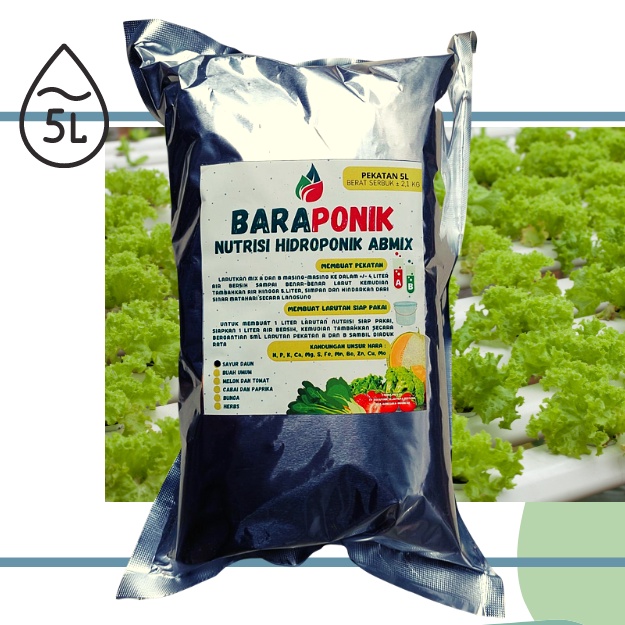 Jual Nutrisi ABMix Sayuran Daun Pekatan 5 Liter Baraponik | Shopee ...