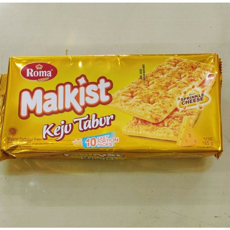 Jual Roma Malkist Keju Tabur Crackers 132gr cemilan praktis
