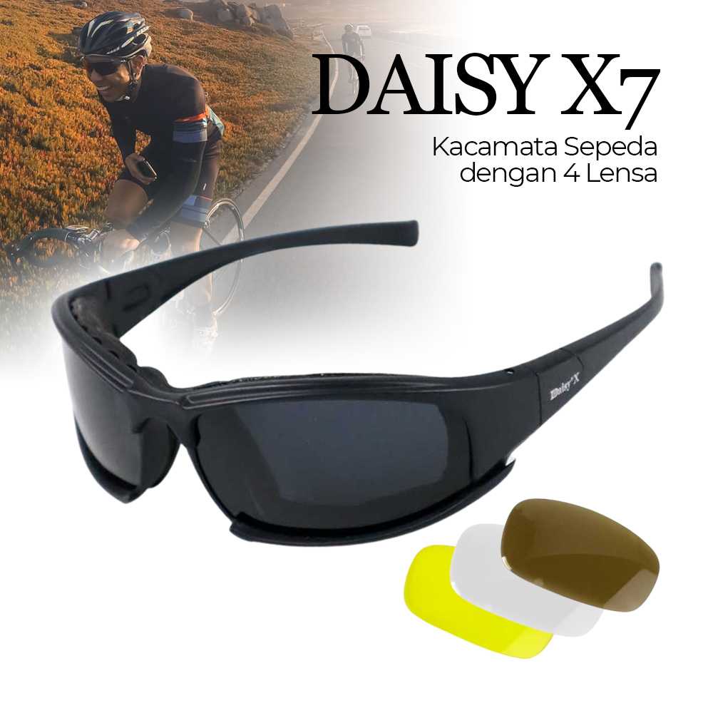 Jual Daisy X7 Kacamata Sepeda dengan 4 Lensa - OLRG | Shopee Indonesia