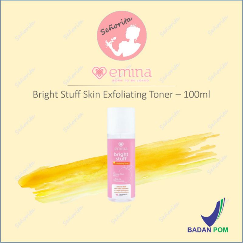 Jual EMINA Bright Stuff Exfoliating Toner 100ml Shopee Indonesia