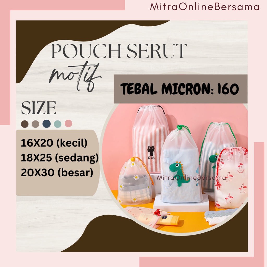 {MO}  Tas kosmetik Pouch Brown Tas Organizer Bag