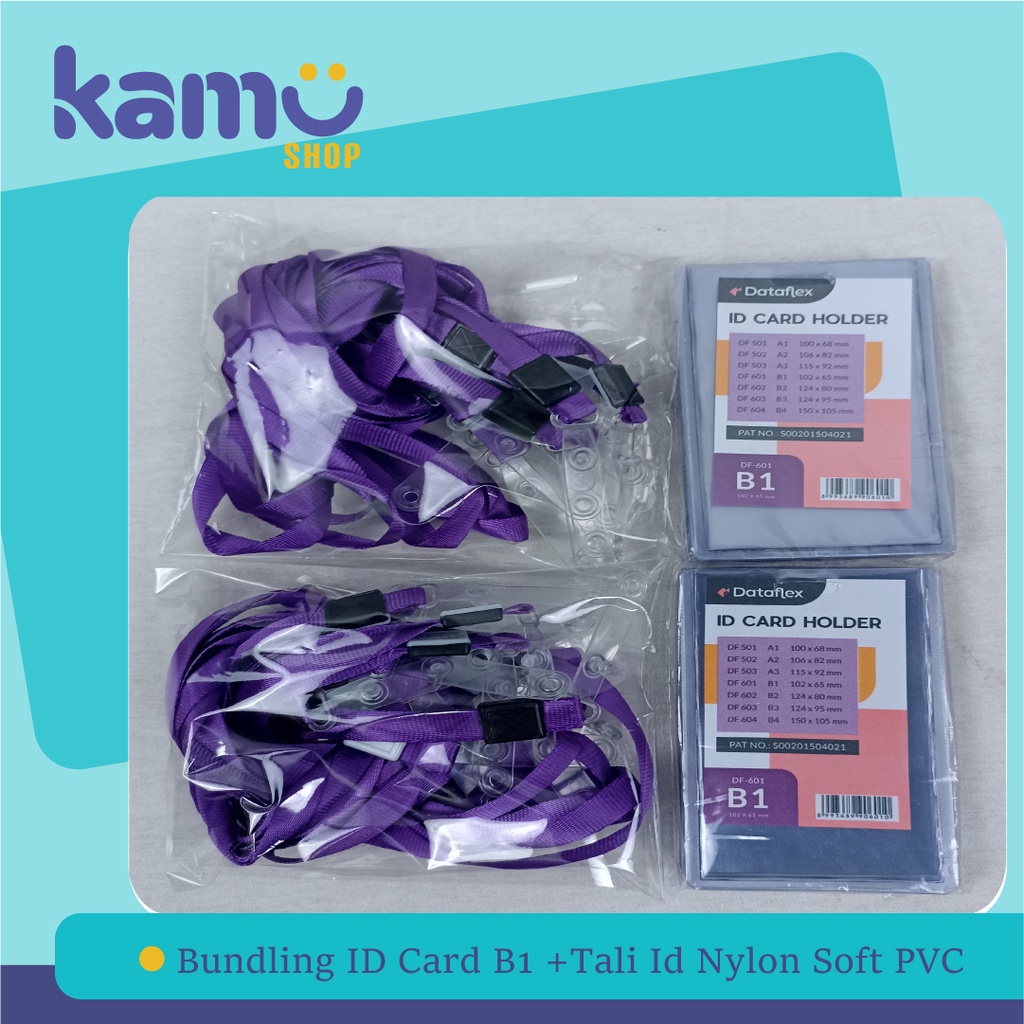 Jual Bundling 40Pcs ID Card B1 40Pcs Tali ID Card Nylon Soft PVC