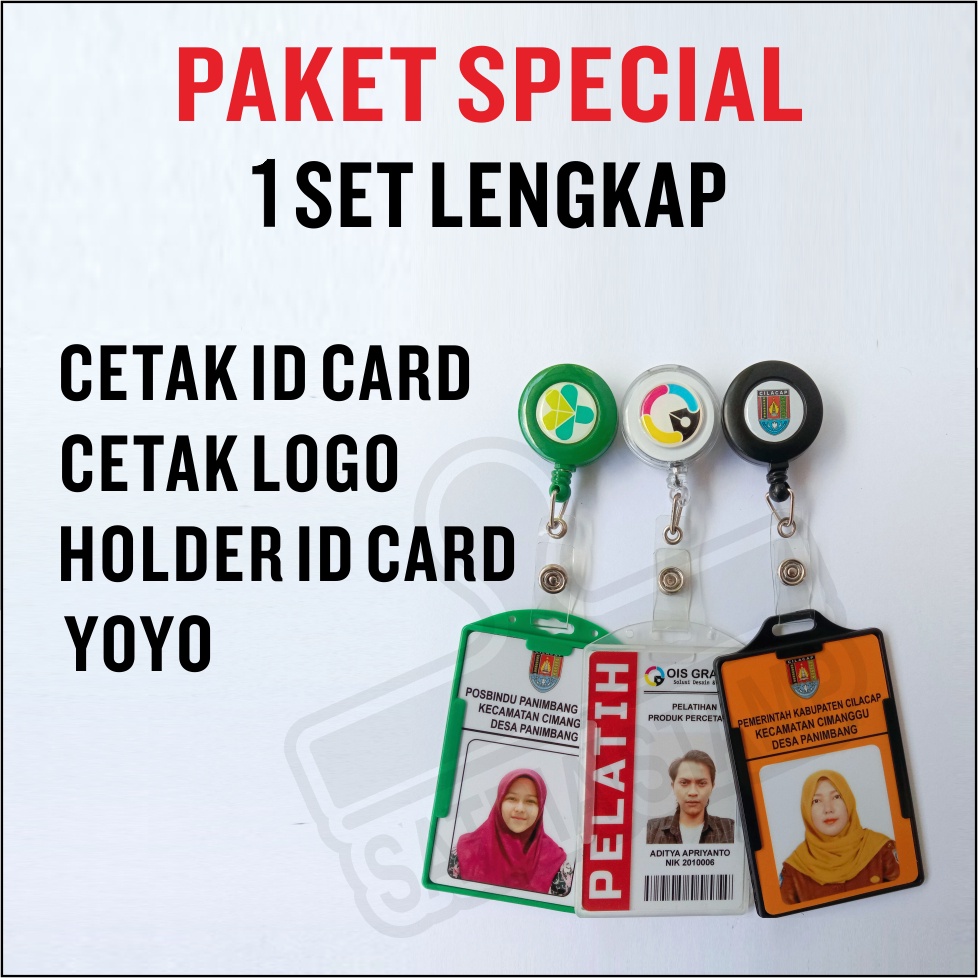 Jual Id Card Yoyo Holder ( Satu Set Lengkap Cetak ID Card + Logo + Yoyo ...