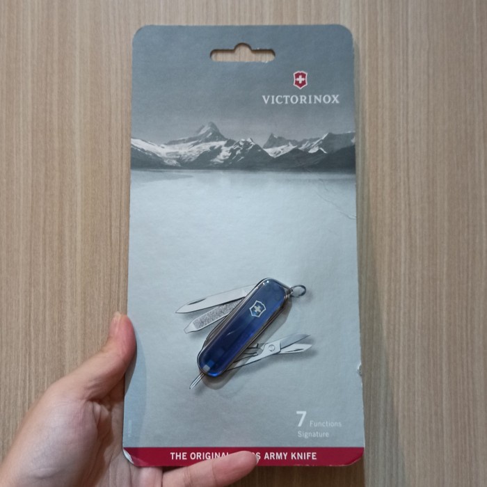 Jual Victorinox Signature Swiss Army Knife Pisau Lipat Alat Saku Ada Pulpen Biru Shopee