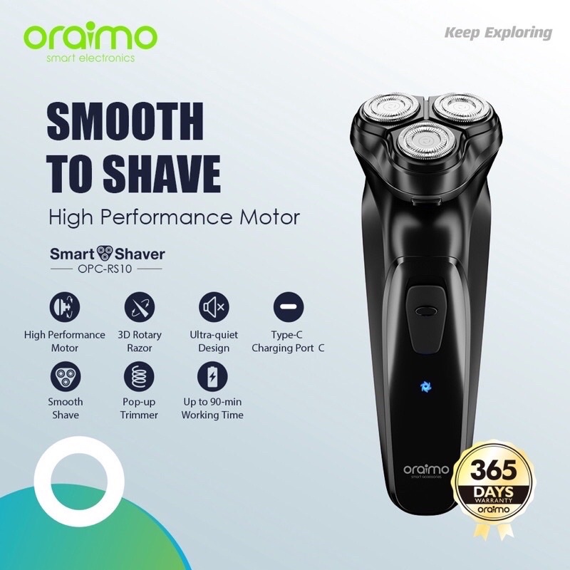 Jual Oraimo Smart Shaver Smooth to Shave Alat Cukur Electric Kumis ...