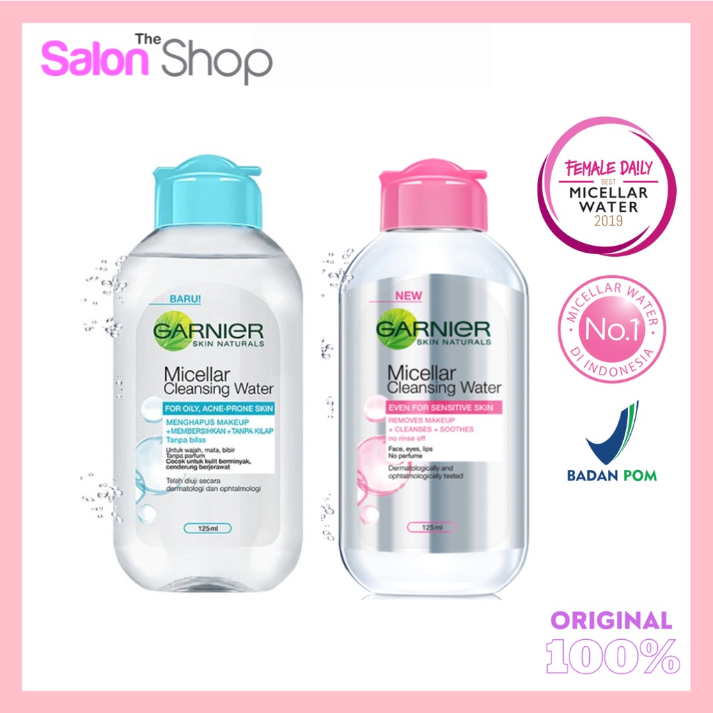 Jual Garnier Micellar Cleansing Water Pink Blue Salicylic BHA