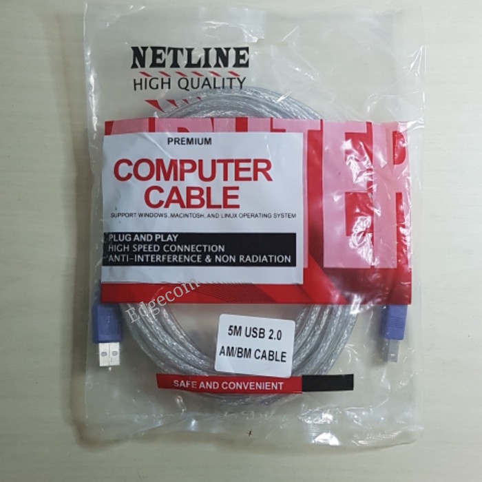 Jual Netline Cable Usb Printer 5m Shopee Indonesia