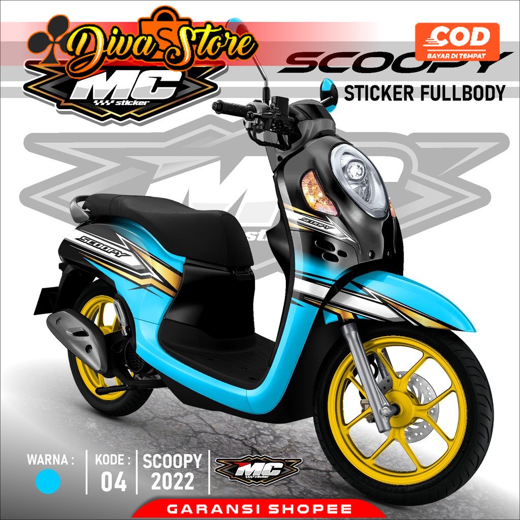 Jual MC Cutting Sticker - Decal Stiker Scoopy Full body 2021 2022 ...